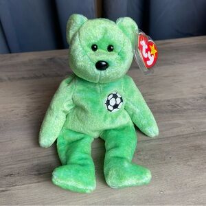 Ty Green Soccer Bear Plush‎ Toy